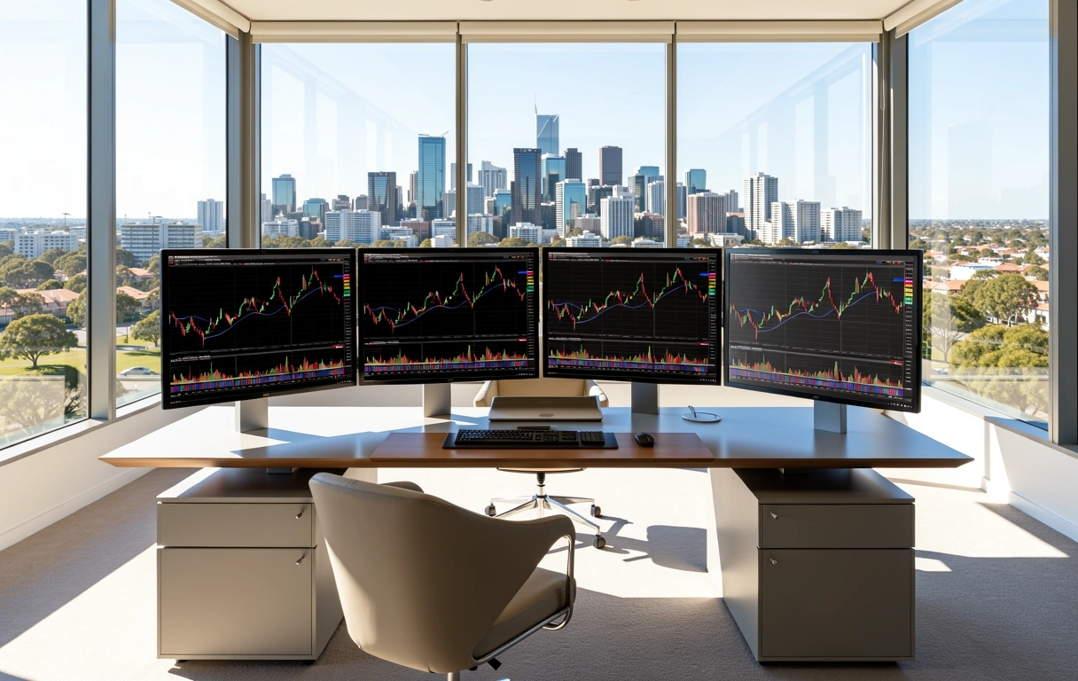 Professional financial analyst environment in Adelaide